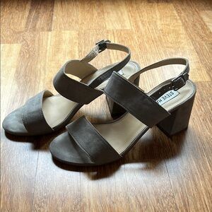 Steve Madden Gray Heeled Slingbacks